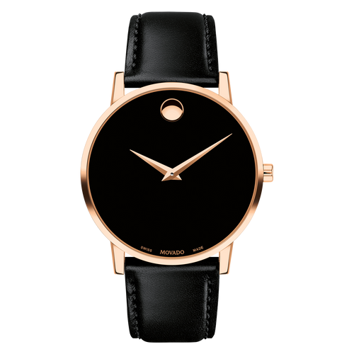 Movado leather cheap